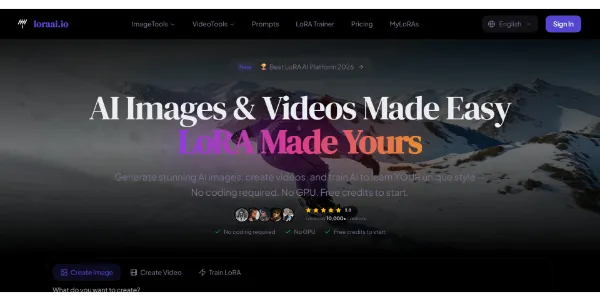 LoRA AI - Screenshot