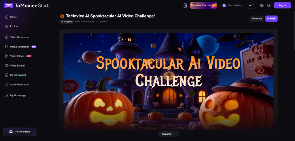 WonderShare ToMoviee AI - Screenshot